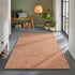 Wollteppich Natur | Reine Schur-Wolle Handweb Teppich im Skandinavischen Design | Terracotta